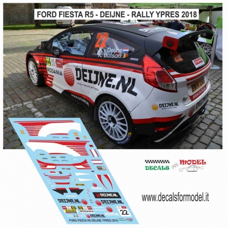 DECAL FORD FIESTA R5 - DEIJANE - RALLY YPRES 2018