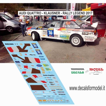 DECAL AUDI quattro - KLAUSNER - RALLY LEGEND 2017