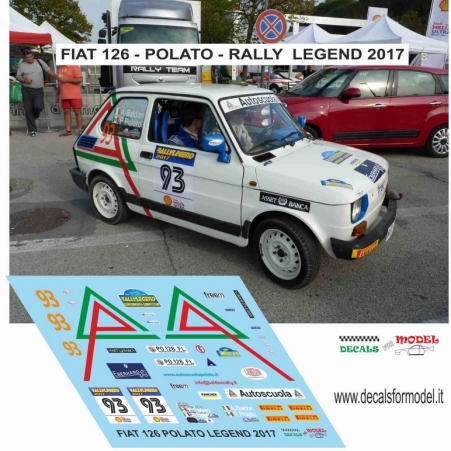 DECAL FIAT 126 - POLATO - RALLY LEGEND 2017