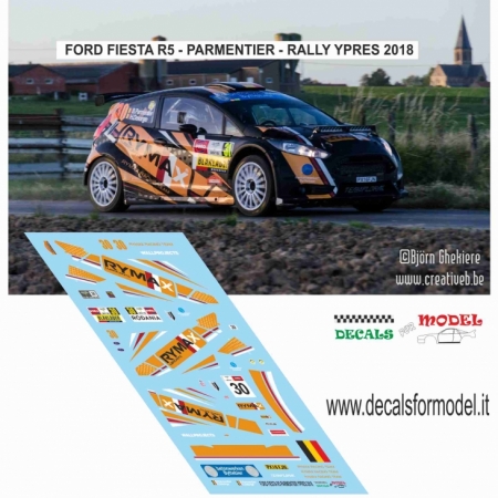 DECAL FORD FIESTA R5 - PARMETIER - RALLY YPRES 2018