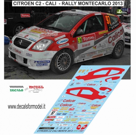 DECAL CITROEN C2 R2 - CALI - RALLY MONTECARLO 2013