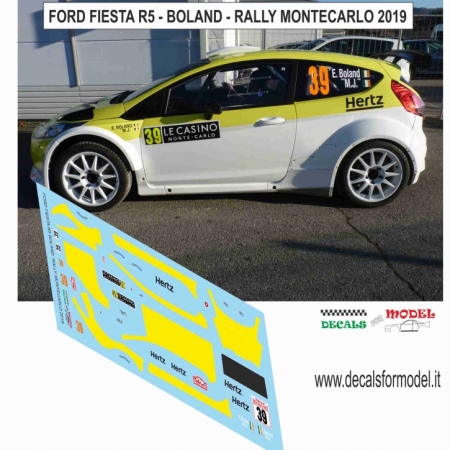 DECAL FORD FIESTA R5 - BOLAND - RALLY MONTECARLO 2019
