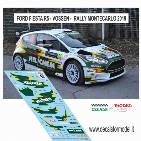 DECAL FORD FIESTA R5 - VOSSEN - RALLY MONTECARLO 2019