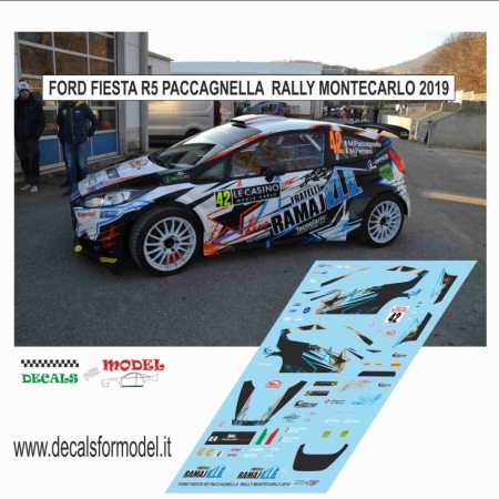 DECAL FORD FIESTA R5 - PACCAGNELLA - RALLY MONTECARLO 2019