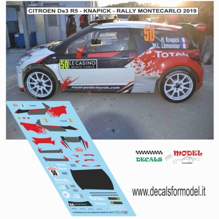 DECAL CITROEN DSR R5 - KNAPICK - RALLY MONTECARLO 2019