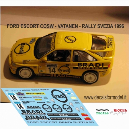 DECAL FORD ESCORT COSW - VATANEN - RALLY SVEZIA 1996