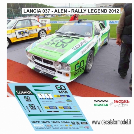 DECAL LANCIA 037 - ALEN - RALLY LEGEND 2012