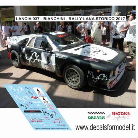 DECAL LANCIA 037 - BIANCHINI - RALLY LANA STORICO 2017