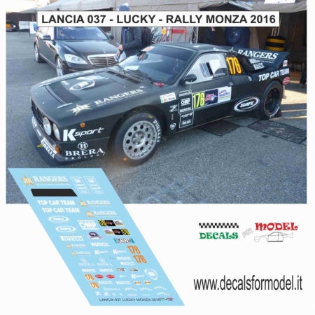 DECAL LANCIA 037 - LUCKY - RALLY MONZA 2016