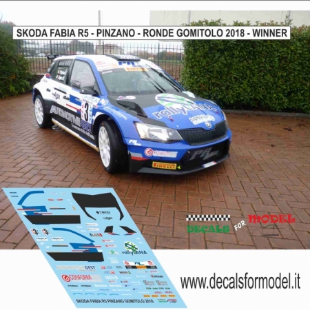 DECAL SKODA FABIA R5 - PINZANO - RONDE GOMITOLO 2018 - WINNER