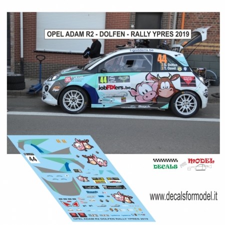 DECAL OPEL ADAM R2 - DOLFEN - RALLY YPRES 2019