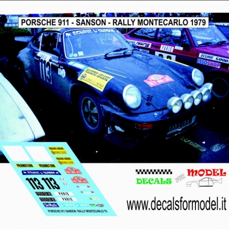 DECAL PORSCHE 911 - SANSON - RALLY MONTECARLO 1979