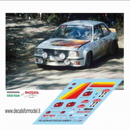 DECAL 1:18 OPEL ASCONA 400 - ERCOLANI - RALLY SANREMO 1984