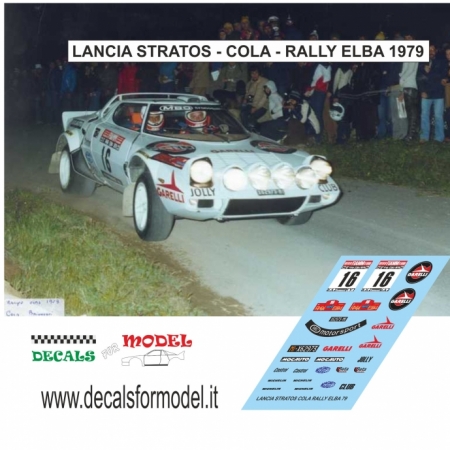 DECAL 1:24 LANCIA STRATOS - COLA - RALLY ELBA 1979