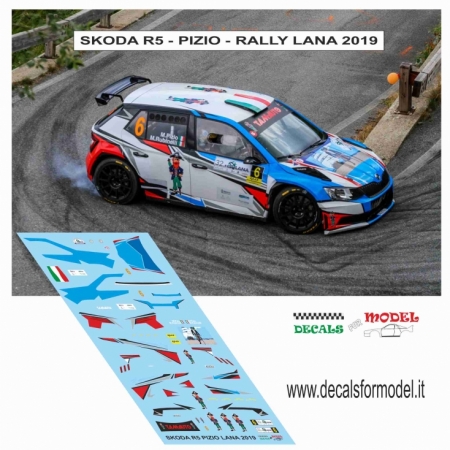 DECAL SKODA FABIA R5 - PIZIO - RALLY LANA 2019