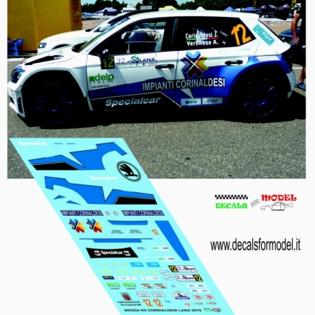 DECAL SKODA FABIA R5 - CORINALDESI - RALLY LANA 2019