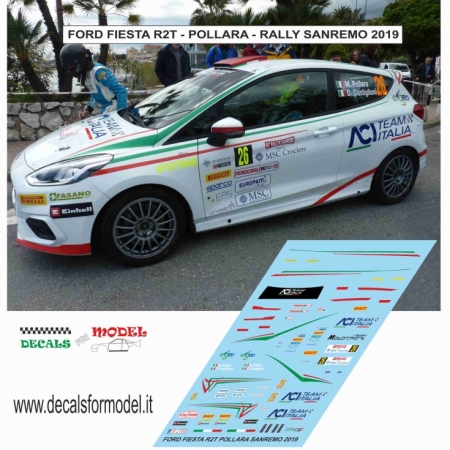 DECAL FORD FIESTA R2T - POLLARA - RALLY SANREMO 2019