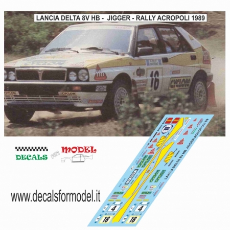 DECAL LANCIA DELTA 8V - JIGGER - RALLY ACROPOLI 1989