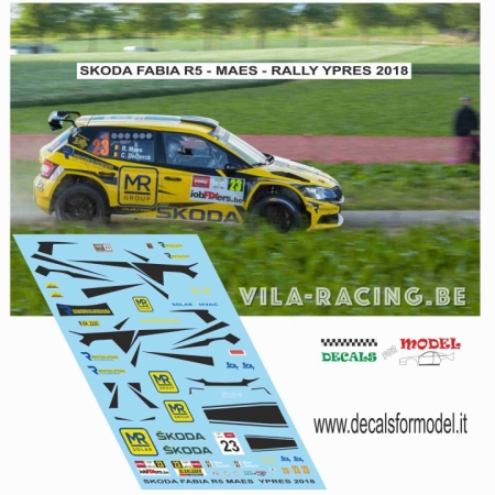 DECAL 1:24 SKODA FABIA R5 - MAES - RALLY YPRES 2018