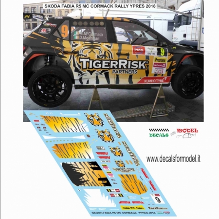 DECAL 1:24 SKODA FABIA R5 - MC CORMARCK - RALLY YPRES 2018