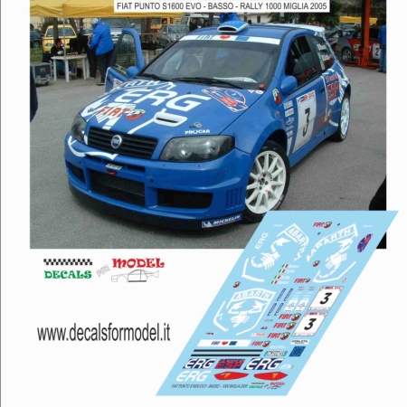 DECAL FIAT PUNTO S1600 - BASSO - RALLY 1000 MIGLIA 2005