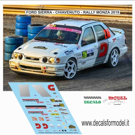 DECAL FORD SIERRA - CHIAVENUTO - RALLY MONZA 2019