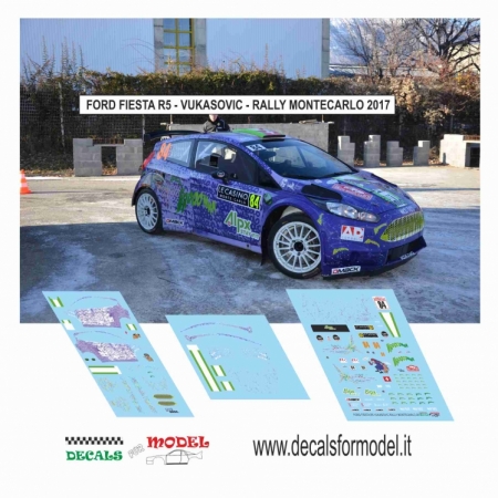 DECAL FORD FIESTA R5 - VUKASOVIC - RALLY MONTECARLO 2017