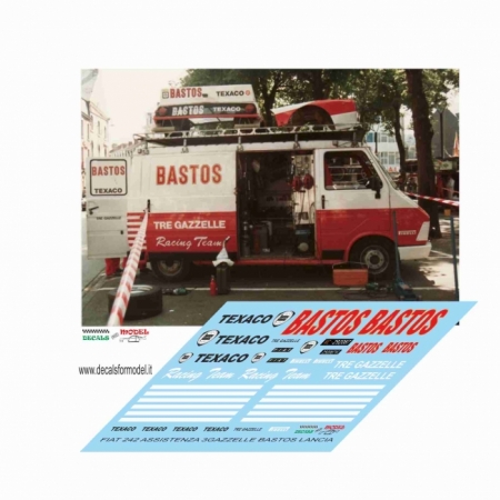 DECAL FIAT 242 ASSISTENZA BASTOS LANCIA 037