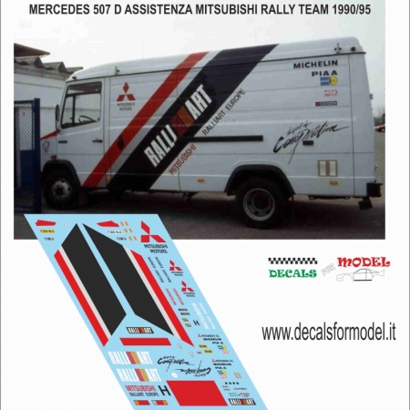 DECAL MERCEDES 507 ASSISTENA MITSUBISHI RALLY TEAM