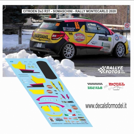 DECAL CITROEN DS3 R3T - SOMASCHINI - RALLY MONTECARLO 2020