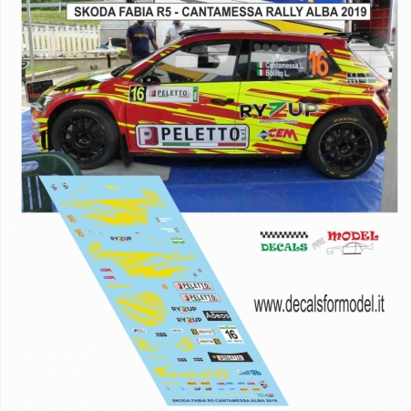 DECAL SKODA FABIA R5 - CANTAMESSA - RALLY ALBA 2019