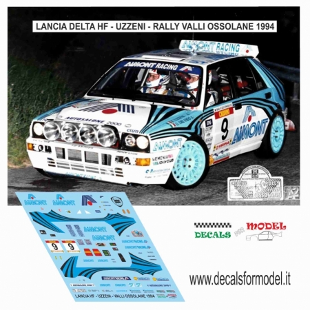 DECAL LANCIA DELTA HF - UZZENI - RALLY VALLI OSSOLANE 1994