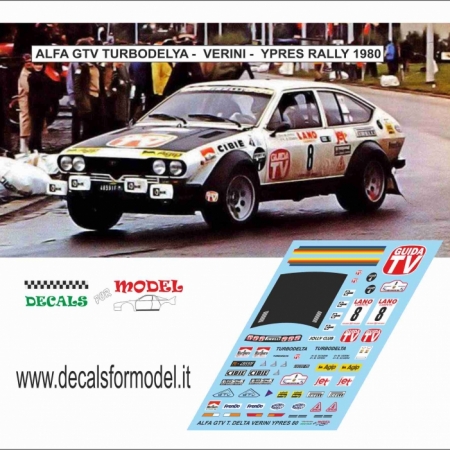 DECAL ALFA ROMEO GTV - VERINI - RALLY YPRES 1980