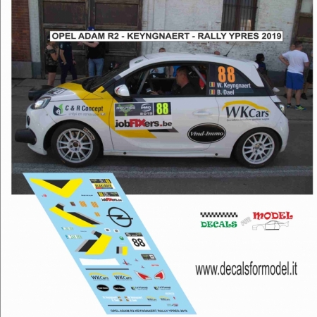 DECAL OPEL ADAM R2 - KEYNGNAERT - RALLY YPRES 2019