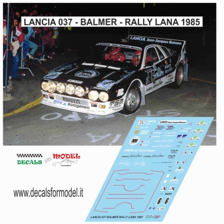 DECAL LANCIA 037 - BALMER - RALLY LANA 1985