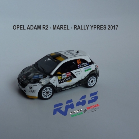 1:43 OPEL ADAM R2 - MAREL - RALLY YPRES 2017