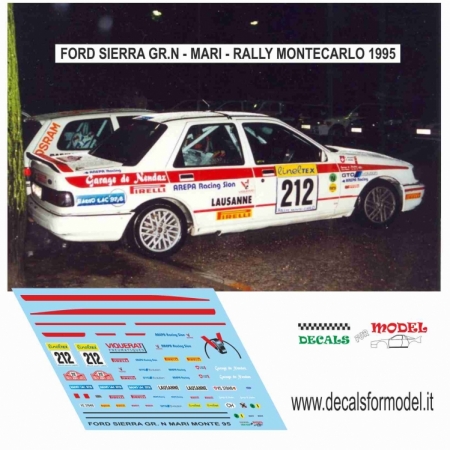DECAL FORD SIERRA COSW - MARI - RALLY MONTECARLO 1995