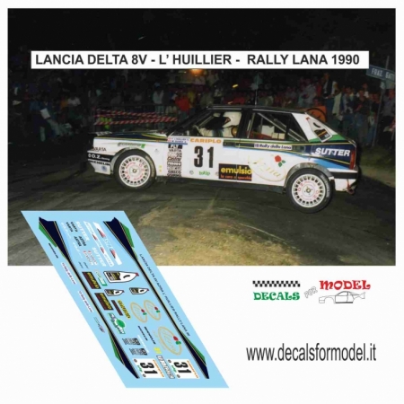 DECAL LANCIA DELTA 8V - L HULLIER - RALLY LANA 1990