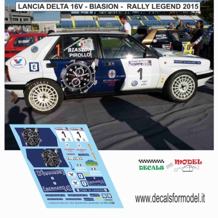 DECAL LANCIA DELTA 16V - BIASION - RALLY LEGEND 2015