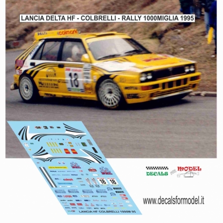 DECAL LANCIA DELTA HF - COLBRELLI - RALLY 1000 MIGLIA 1995