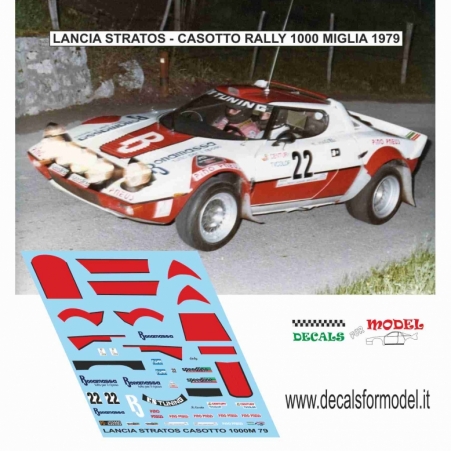 DECAL LANCIA STRATOS - CASOTTO - RALLY 1000 MIGLIA 1979