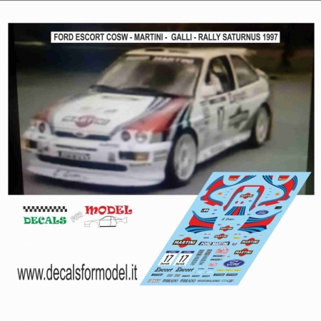 DECAL FORD ESCORT COSW. GR. A - MARTINI - GIGI GALLI - RALLY SATURNUS 1997