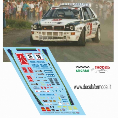 DECAL LANCIA DELTA HF - BARONI - RALLY YPRES 1992