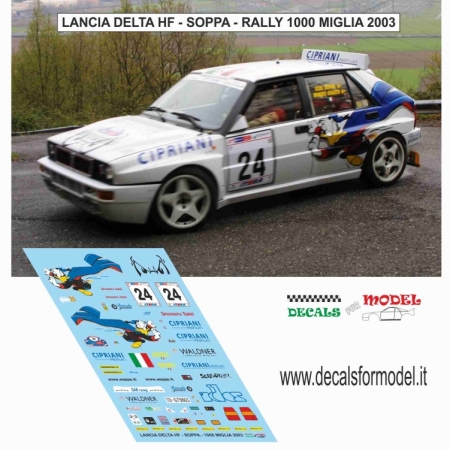 DECAL LANCIA DELTA HF - SOPPA - RALLY 1000 MIGLIA 2003