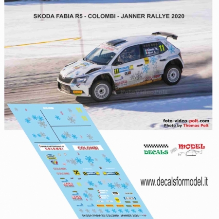 DECAL SKODA FABIA R5 - COLOMBI - JANNER RALLY 2020