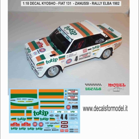 1:18 FIAT 131 ABARTH TOTIP ZANUSSI RALLY ELBA 1982