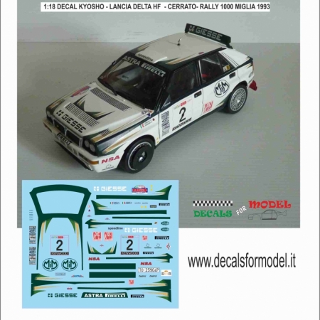 1:18 LANCIA DELTA HF - CERRATO - RALLY 1000 MIGLIA 1993 - BASE KYOSCHO