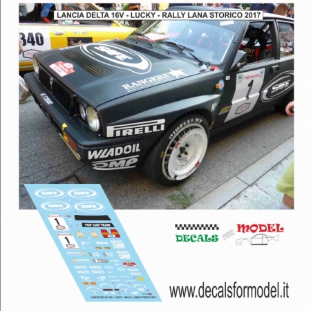 DECAL LANCIA DELTA 16V - LUCKY - RALLY LANA STORICO 2017