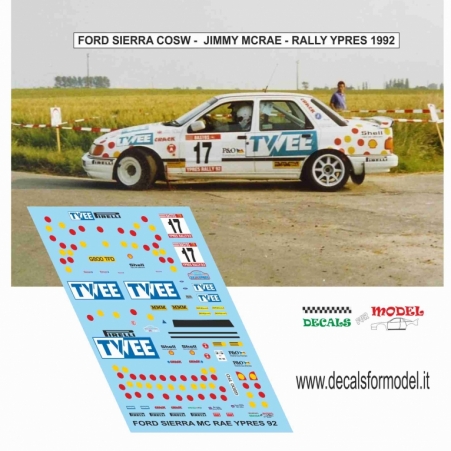 DECAL FORD SIERRA COSW. - MC RAE- RALLY YPRES 1992