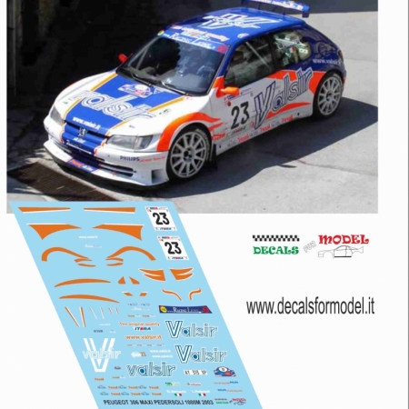 DECAL PEUGEOT 306 MAXI - PEDERSOLI - RALLY 1000 MIGLIA 2003